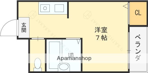 フューチャー21(1K/1階)の間取り写真