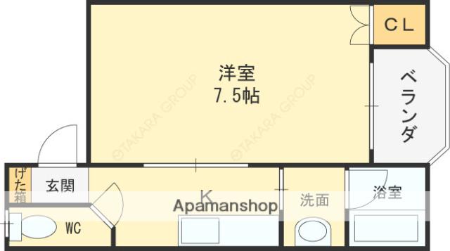 マンションエリーゼ(1K/3階)の間取り写真