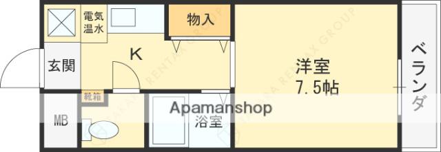 ファーストネット(1K/3階)の間取り写真