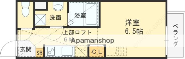 アイディアル若草(1K/1階)の間取り写真