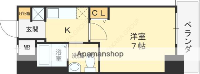 Mプラザ小阪駅前(1K/6階)の間取り写真