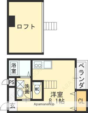 FOR REALIZE友井(ワンルーム/1階)の間取り写真