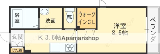 SHAMAISON NOIX ESPOIR(1K/3階)の間取り写真