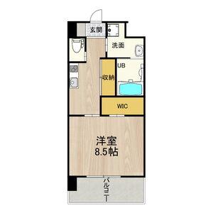 PHOENIX CLOVE TOMOI(1K/8階)の間取り写真