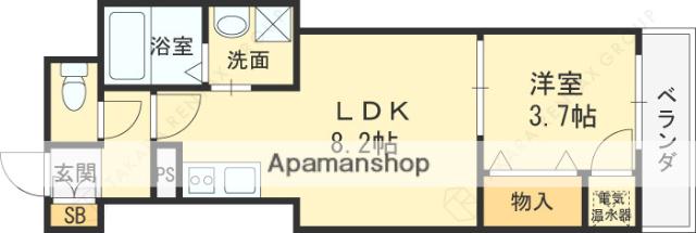 GRANDIR FOREST(1LDK/1階)の間取り写真