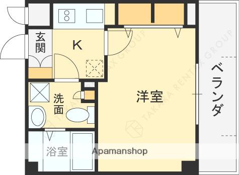 RITZSQUARESTREAMⅡ(1K/2階)の間取り写真