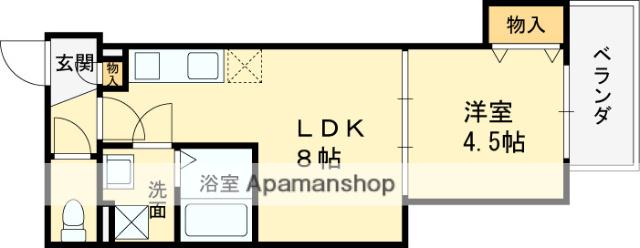 クレアール八戸ノ里(1LDK/3階)の間取り写真