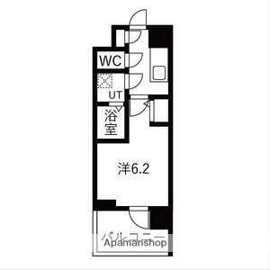 エスリードレジデンス梅田クラスシティ(1K/9階)の間取り写真