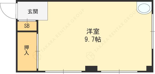 マルショービル(ワンルーム/4階)の間取り写真