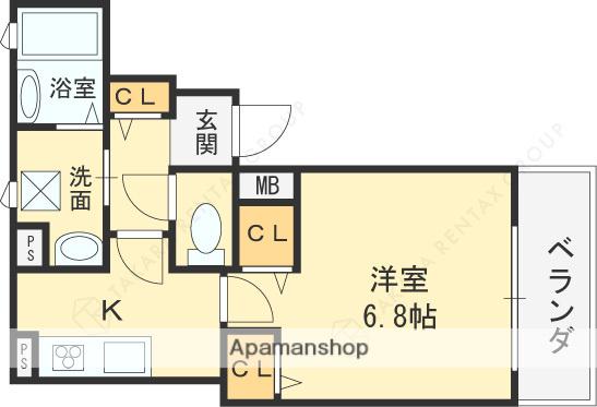 イトーピアホーム近大前(1K/1階)の間取り写真