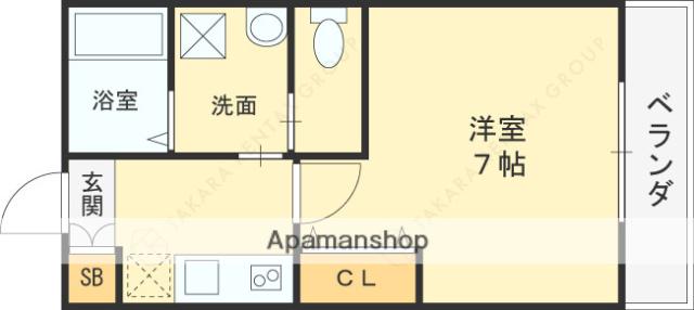 INOVE吉松ウエスト(1K/1階)の間取り写真