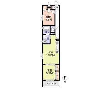 フォレストクリエオーレ枚岡壱番館(1SLDK/3階)の間取り写真