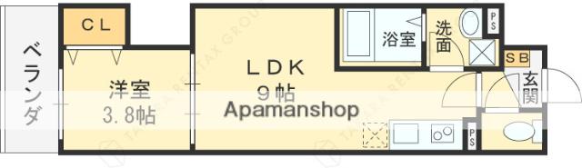 D PORTA ANNEX(1LDK/2階)の間取り写真