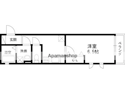 MONASO甲子園口(1K/2階)の間取り写真