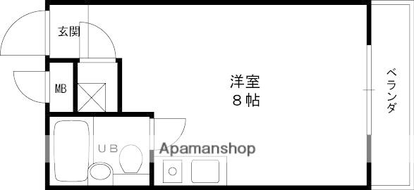 甲子園上鳴尾シティハウス(ワンルーム/1階)の間取り写真