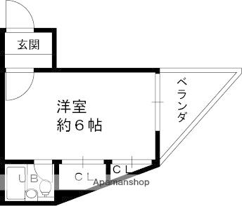 グレース東花園(ワンルーム/2階)の間取り写真