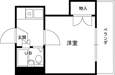 レオパレス光善寺第2(1K/2階)の間取り写真