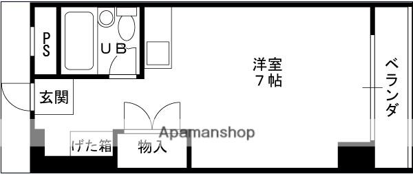 KEマンション(ワンルーム/2階)の間取り写真