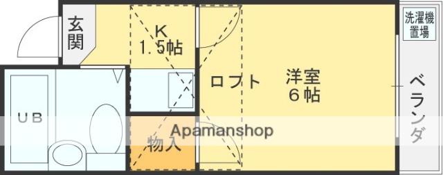 HOLY CITYⅡ(1K/1階)の間取り写真