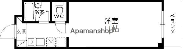 ヴィラRY(ワンルーム/2階)の間取り写真