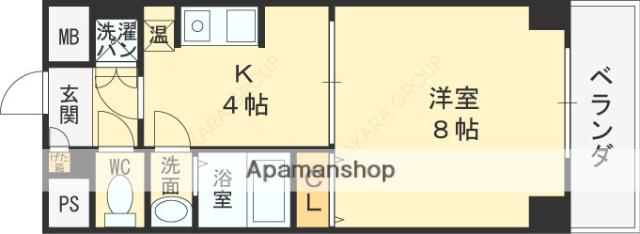 さんさん千林(1K/7階)の間取り写真