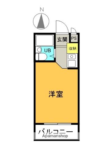 プチグレイス壱番館武庫之荘(ワンルーム/3階)の間取り写真