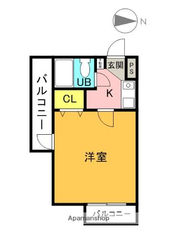 ステラハウス6(1K/2階)の間取り写真