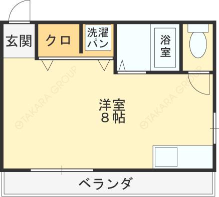 阪口マンション(ワンルーム/3階)の間取り写真
