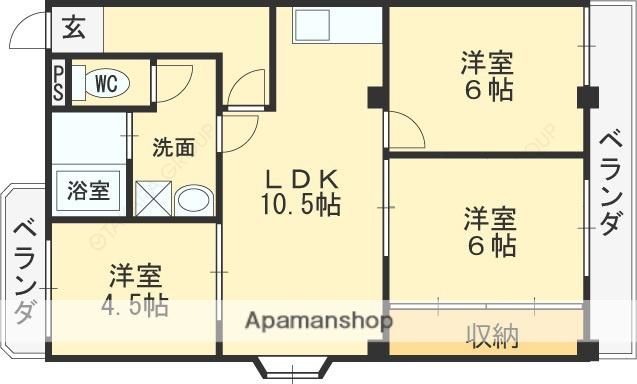 マイネハイマート深井(3LDK/2階)の間取り写真