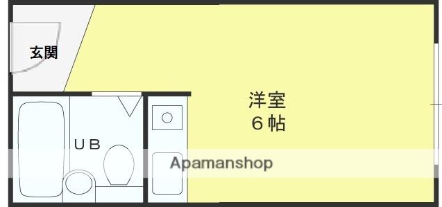 イーストコート(ワンルーム/3階)の間取り写真