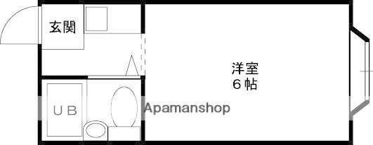 ロイヤル柏原(1K/1階)の間取り写真