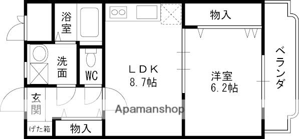 フレシール(1LDK/1階)の間取り写真