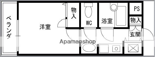 ステラハウス15(1K/1階)の間取り写真