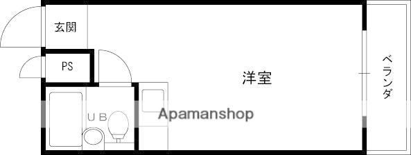 ピースフルハウス2(ワンルーム/3階)の間取り写真