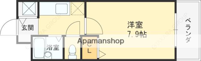 ルーチェ2番館(1K/2階)の間取り写真