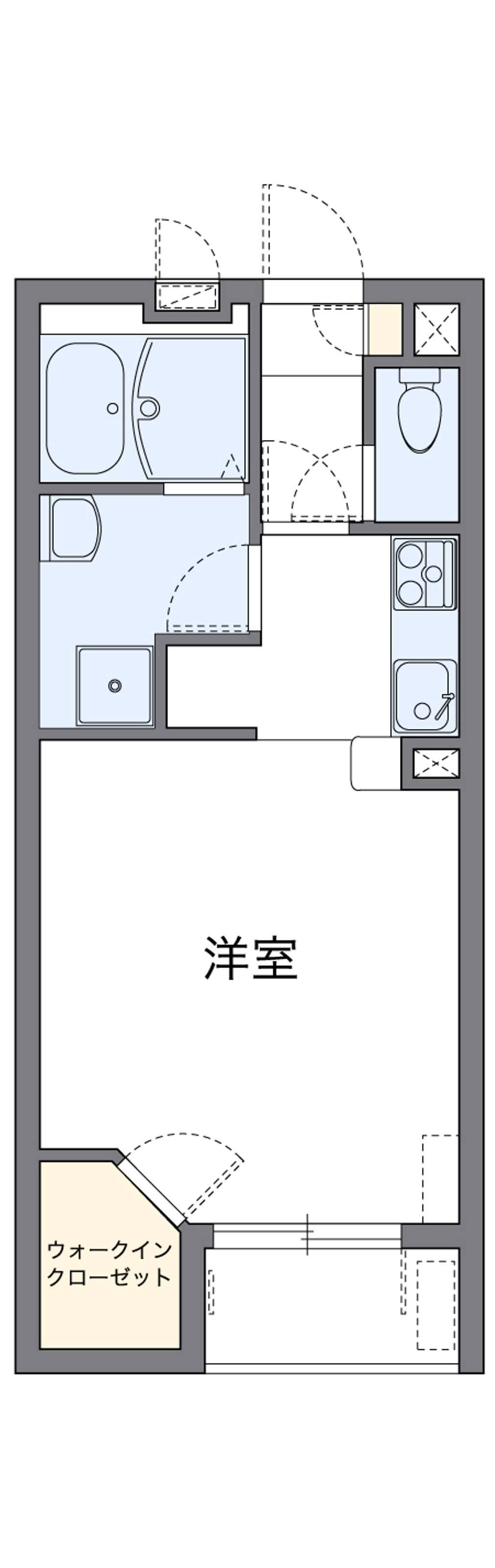 レオネクストスマイル(1K/1階)の間取り写真