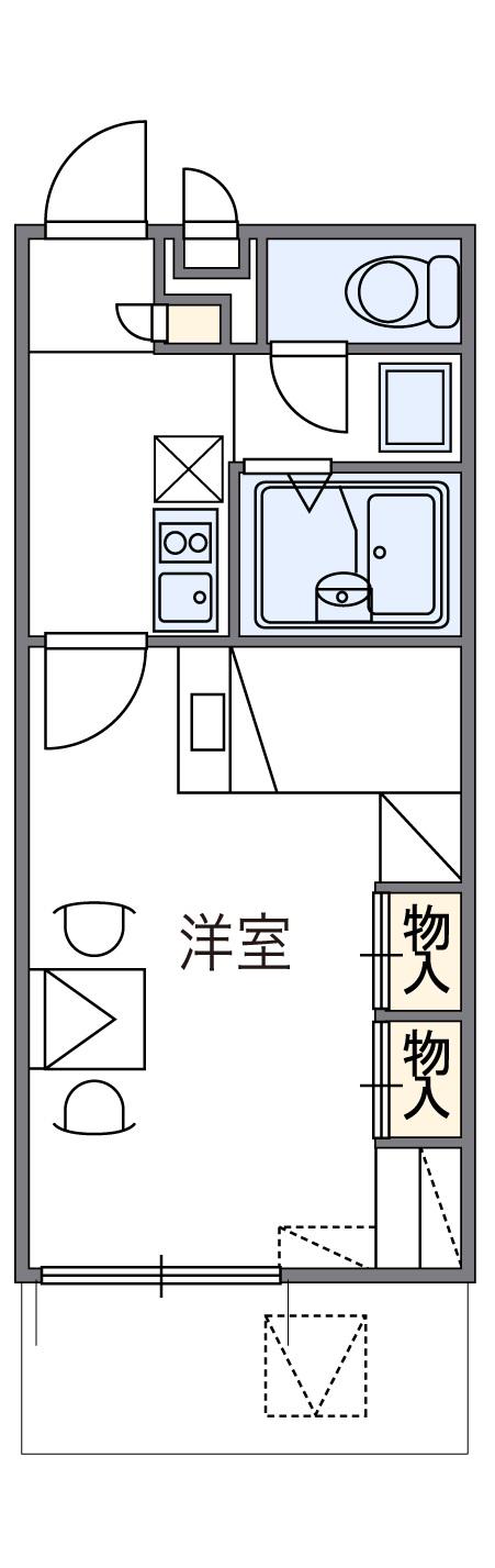 レオパレス美原北(1K/2階)の間取り写真