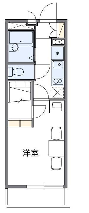 レオパレスヴィラモンド(1K/1階)の間取り写真