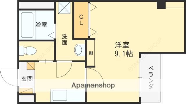 エヌエムキャラントサンク サウス(1K/1階)の間取り写真