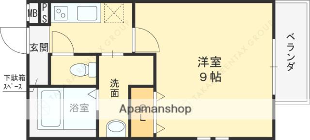 フジパレス堺白鷺Ⅱ番館(1K/3階)の間取り写真