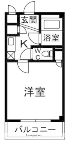 プレステージフジ狭山壱番館(1K/2階)の間取り写真