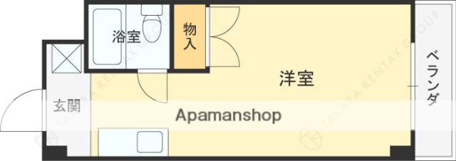 エレガンス北野田(ワンルーム/3階)の間取り写真