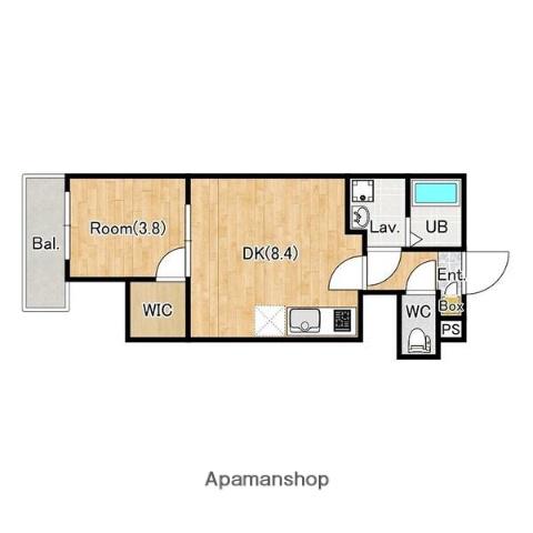 ジーメゾン北野田レリウス(1LDK/3階)の間取り写真