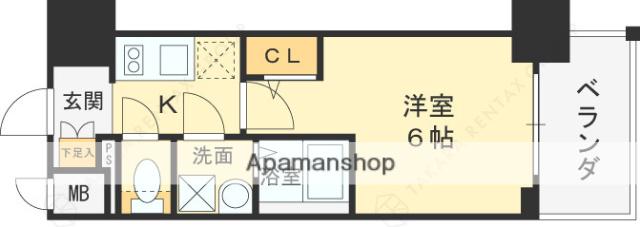 エスリード新大阪ザ・プレミアイースト(1K/12階)の間取り写真