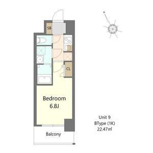 S-RESIDENCE堺浜寺BROAD(1K/5階)の間取り写真