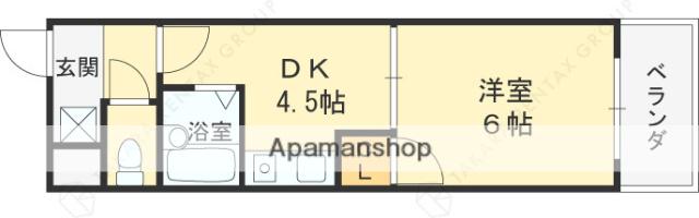 クリアコートU PT.2(1DK/3階)の間取り写真