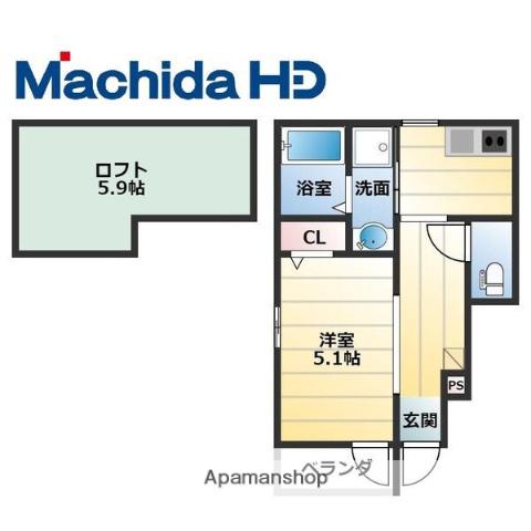 あんしん日置荘西町08-4002(ワンルーム/1階)の間取り写真