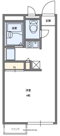ZETTER 017号(1K/1階)の間取り写真