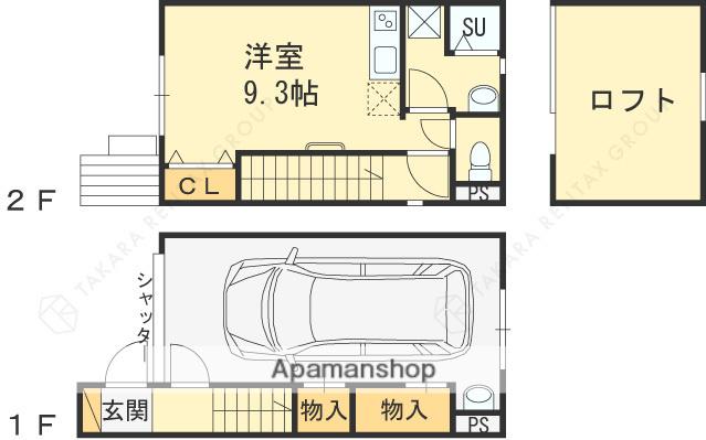 ネオガレ初芝(ワンルーム/1階)の間取り写真