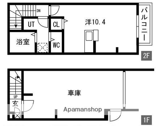南海電鉄高野線 初芝駅 徒歩15分 2階建 新築(ワンルーム)の間取り写真